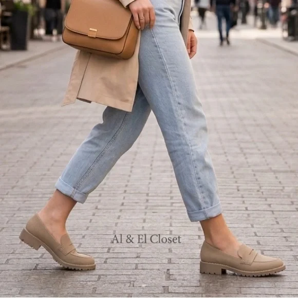 Dolce Vita Lug Loafer Women’s Shoes | US 9 / EUR 40 | Vegan Beige Dune Crisp NWT - Picture 2 of 11